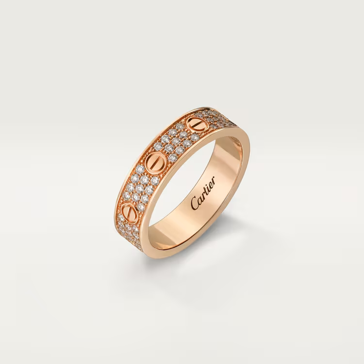LOVE WEDDING BAND, DIAMOND-PAVED